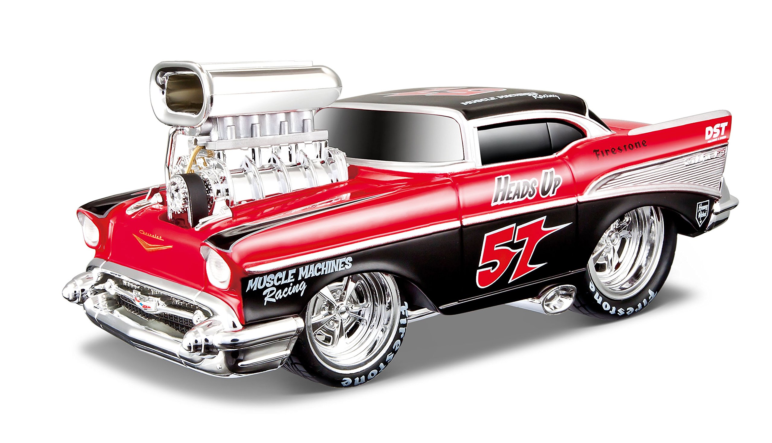 1957 Chevrolet Bel Air 'Muscle Machines' Orange 1/24 by Maisto